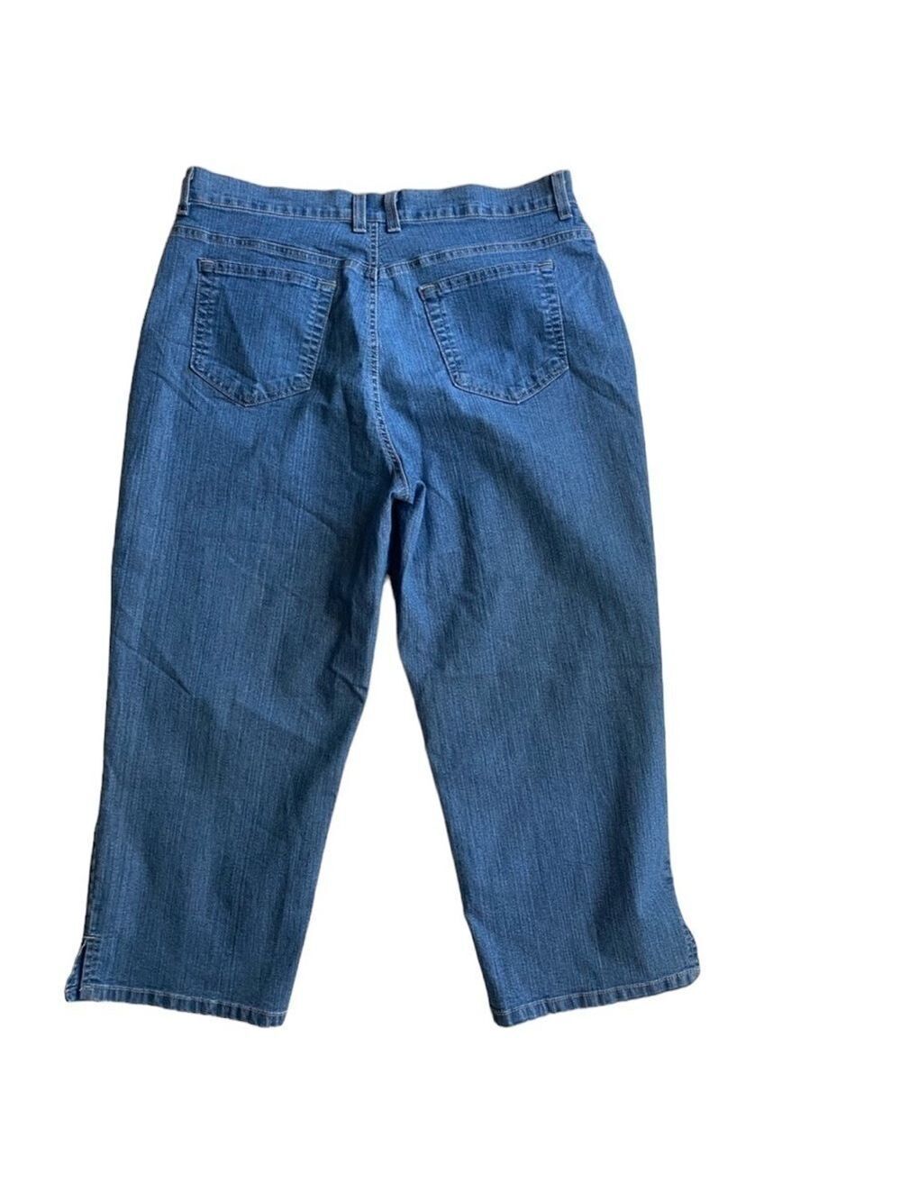 Gloria Vanderbilt Sz 14 Women’s Medium Wash cropped Stretch Denim Jeans Mature